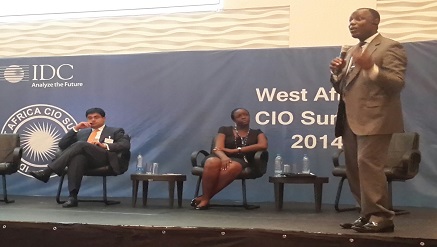 Jyoti Lalchandani, group vice president, & regional MD, IDC Middle East , Africa & Turkey, Yemi Keri, MD/CEO, Edo State Information Communication & Technology Agency and Ogochukwu Ifeanyi, general manager of ICT/CIO, Nigerian Airspace Management Agency (NAMA) during a panel discussion at the IDC CIO Summit